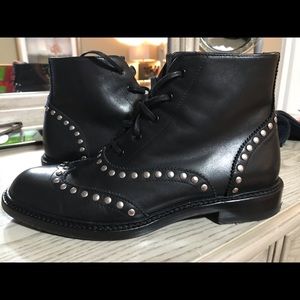 Yves Saint Laurent Black Leather Boots